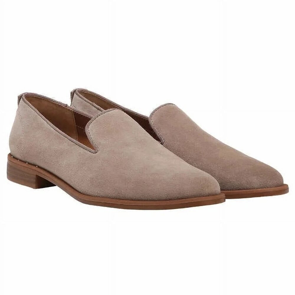 Franco Sarto Womens 10 Jeena Loafer Suede Leather Slip-on Shoes Classic Beige - Picture 1 of 10